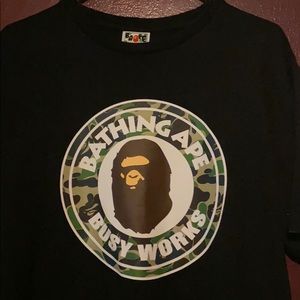 Men’s XL Bape camo black shirt